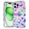 For iPhone 16 Pro Max Magnetic Case Wave Edge Glitter TPU Phone Back Cover