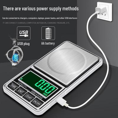 USB Tragbare Schmuckwaage 0,01g Präzision Handflächen-Taschenwaage