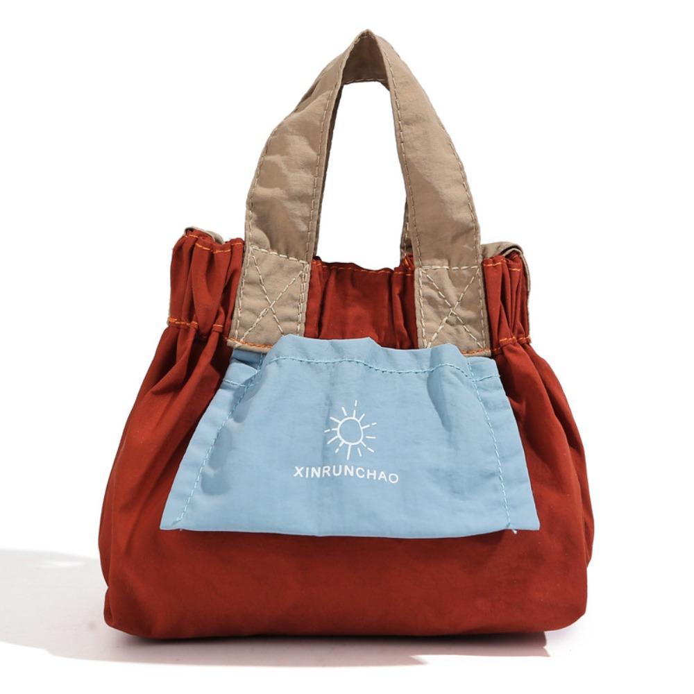 

Cloth Nylon Shoulder Bag Lightweight Canvas Messenger Bag Cute Dumpling Bag Women помаранчевий