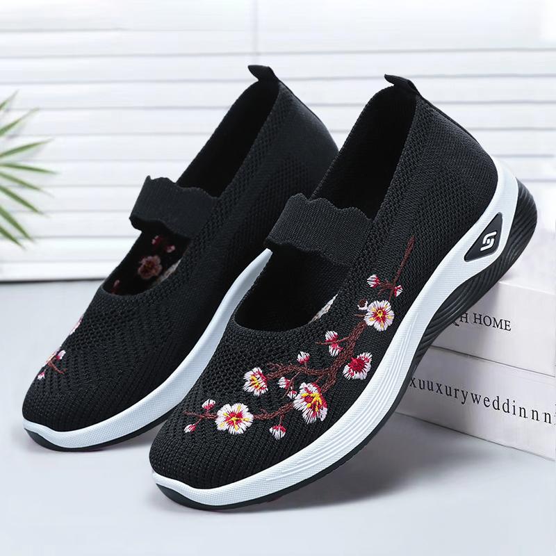 Spring New Women's Sports Shoes, Fashionable, Breathable, Lightweight, Non-slip, Wear-resistant, Casual Sports Shoes Flat Shoes