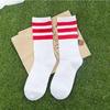 New Men/Women 3 Three Stripes Cotton Socks Retro Old School Skate Long Short White Black Winter Cool