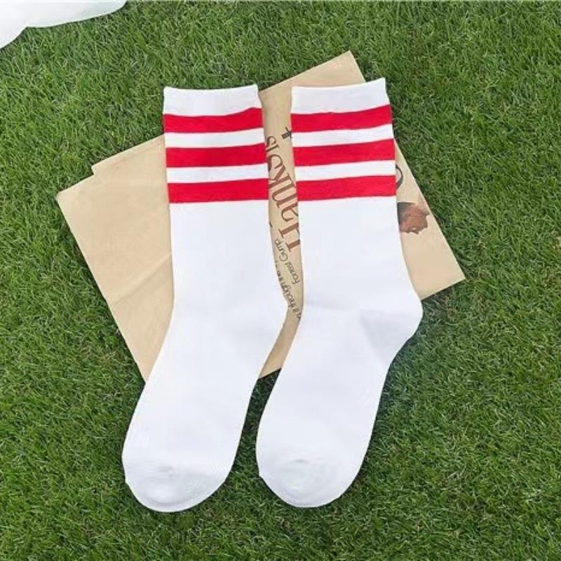 New Men/Women 3 Three Stripes Cotton Socks Retro Old School Skate Long Short White Black Winter Cool