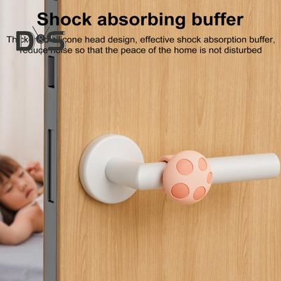 1/3Pcs Mushroom Door Handle Bumper Ring Silicone Door Stopper Wall Protector Door Knob Handle Anti-collision Ring Door Lever Buffer Bumper