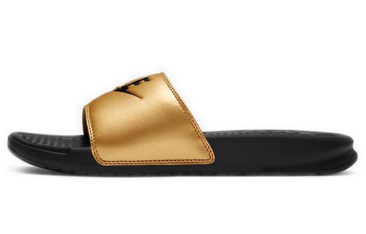 Nike Jdi Benassi Slide Black Metallic Gold Women s 343881-014 38