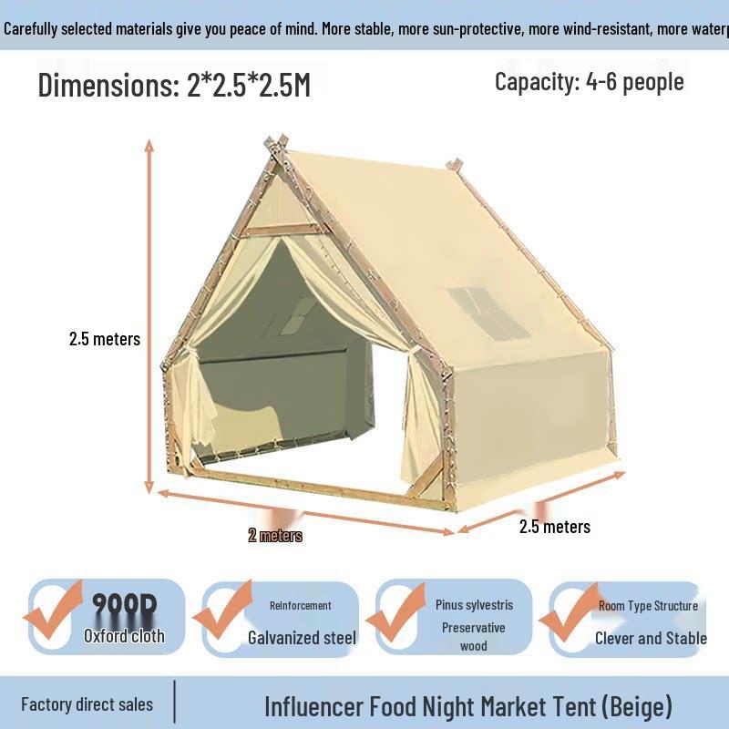 Three-Person Rainproof BBQ Dining Tent for Outdoors & Indoors
