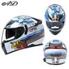 Bluetooth Smart Taillight Flip-Up Motorcycle Helmet for Men and Women - All-Season, Full Coverage for Electric and Off-Road Riding