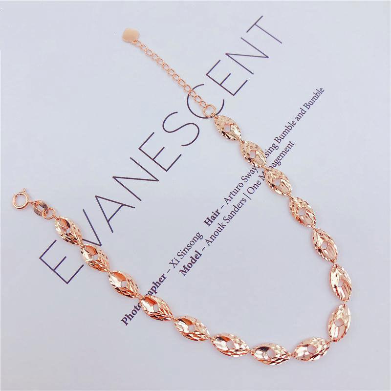 Purple Gold-Plated Rose Gold Shiny Phoenix Tail Scale Bracelet Korean Version Temperament Versatile Colored Gold Adjustable Jewelry