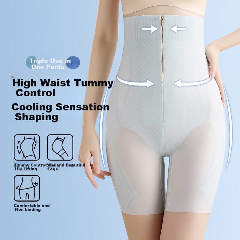Tummy Control Shapewear for Women, High-Waisted Thin Slimming Pants, Postpartum Body Shaping Waist Trainer, Butt-Lifting Seamless Safety Shorts