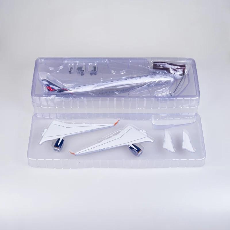 47CM 1/142 Scale Airplane Airbus A350 Aeroflot Russian Airlines Model W Light and Wheel Resin Plane For Collection Display Toys