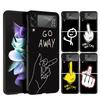 Middle Finger Phone Case For Samsung Galaxy Z Flip 7 6 5 4 3 5G Cover ZFlip7 ZFlip6 ZFlip4 ZFlip5 ZFlip3 Coque Fundas Galaxy Z F
