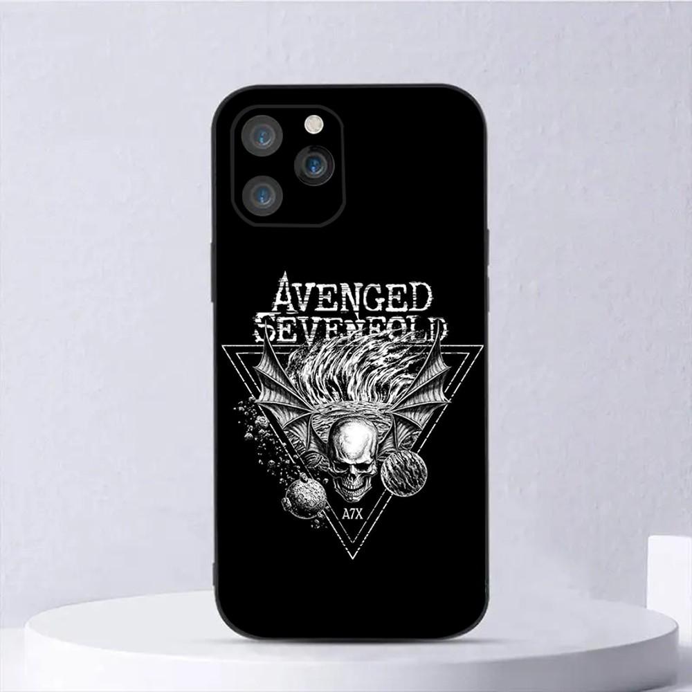 Avenged Sevenfold Rock Band Phone Case For iPhone 15,14,13,12,11,Plus,Pro Max,XS,X,XR,SE,Mini,8,7 Soft Silicone Black Cover