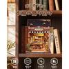 CuteBee Book Nook Kit Japanese Izakaya Dollhouse Miniature House Wooden Puzzle with LED Light 3D Puzzle for Beginners