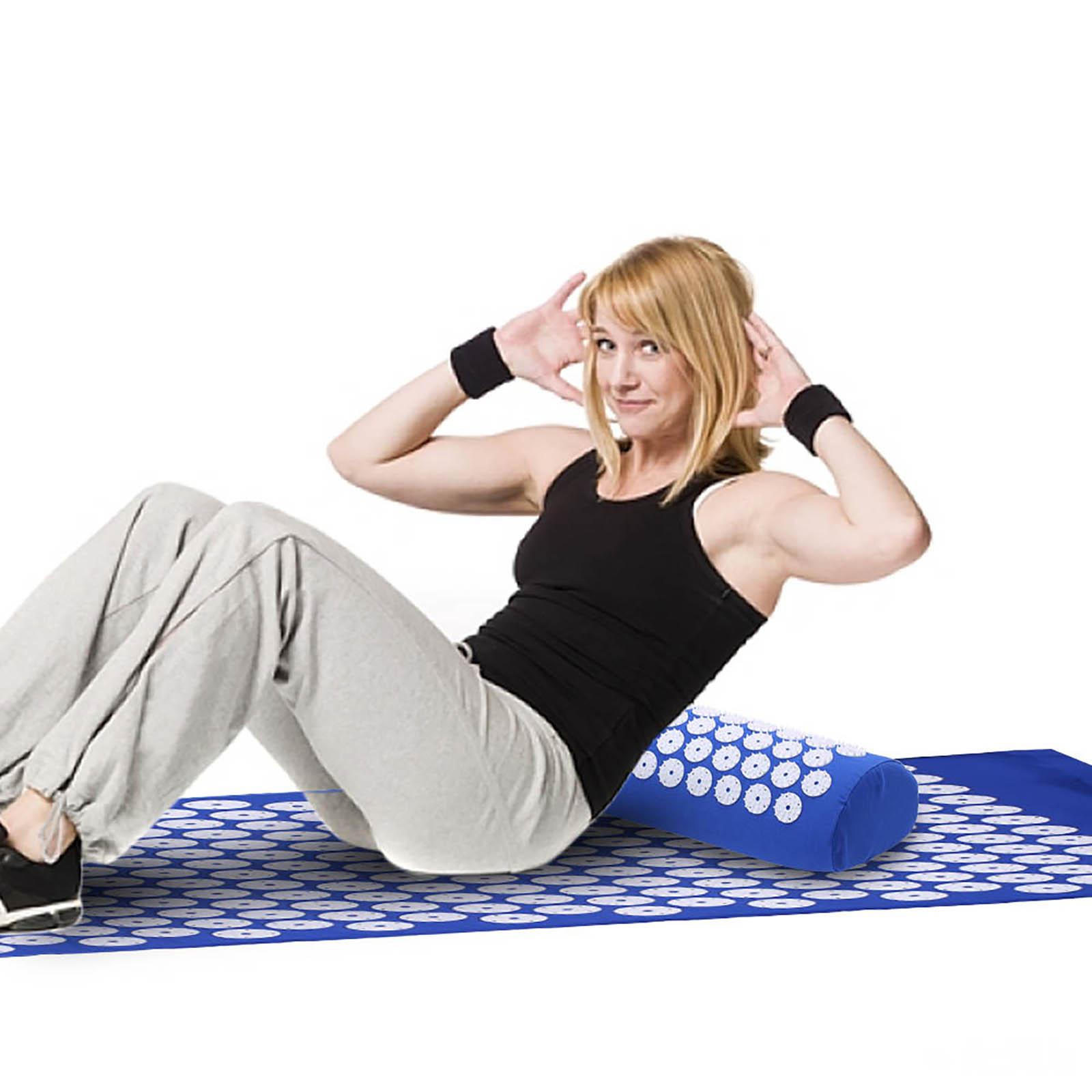 Massage Mat Spike Acupuncture Pad Relieve Stress Pain Acupressure Cushion Health Care   Mat with Pillow