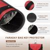 Uxcell Faraday Pouch for Vehicle Keys of Faraday Bag RFID Key Fob Signal Security Red (Set 2), Protector, Blocking, Anti-Theft Case, Cage,