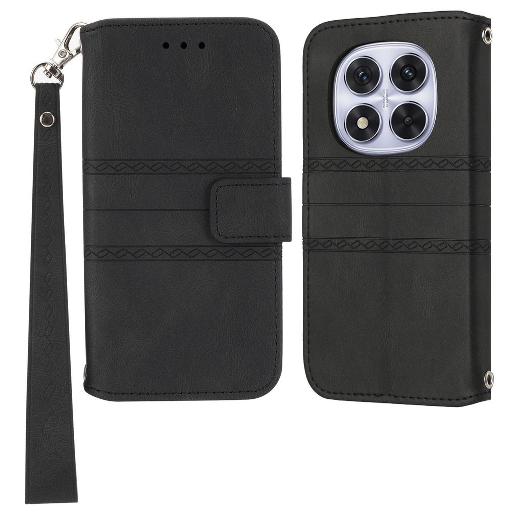 For Xiaomi Redmi Note 14 Pro 4G Case Wallet Skin-Touch Leather Imprinted Phone Cover