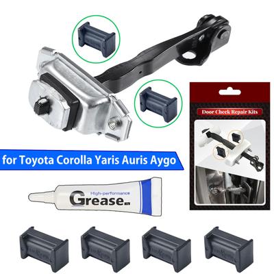 Auto Door Checker Strap Check Assy Arm Limitatore Smorzamento Jam Cerniera Arresto Kit di riparazione per Toyota Corolla Yaris Auris Aygo C-HR Limo