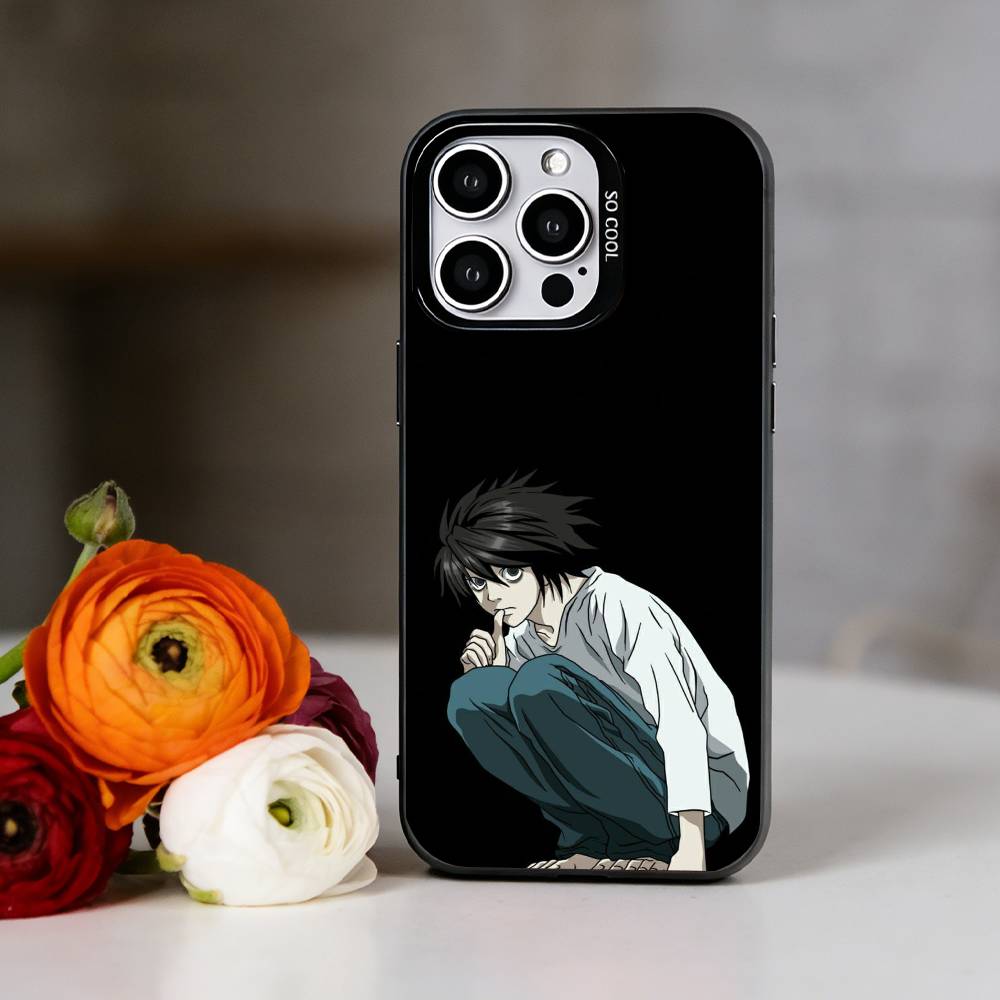 Anime D-Death N-Note Phone Case For iPhone 17,16,15,14,13,12,11 Plus,Pro Max,XS,Colorful Silver Phone Case Funda Cover