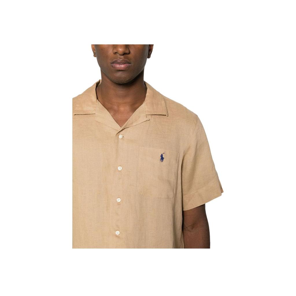 Polo Ralph Lauren Logo Embroidered Polo Shirt Men Shirts Khaki 710938425-007