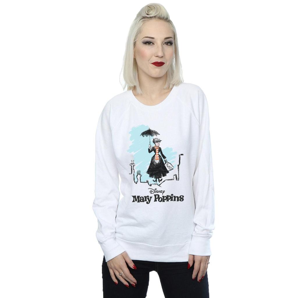 Disney Womens/Ladies Mary Poppins Rooftop Landing Color Sweatshirt