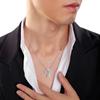 D Letter Diamond Cross Necklace: Luxurious, Versatile, Unisex Clavicle Chain
