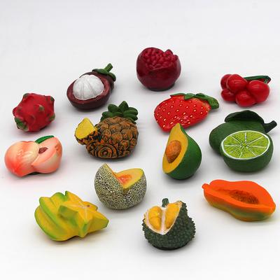Bionischer Obstkühlschrank mit 3D-Kühlschrankmagneten Ananas, Bambus, Avocado, Papaya, Erdbeere, Durian, Kirsche, Karambole, Wohndeko
