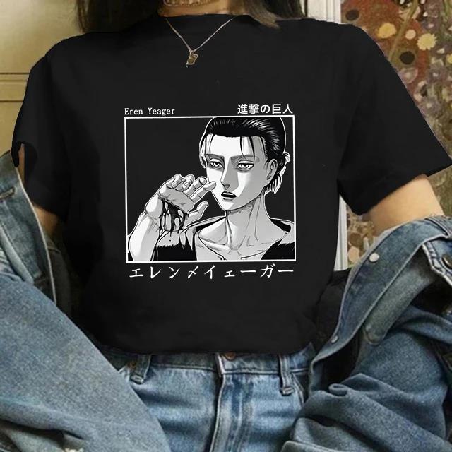 Japanese Anime Attack on Titan Final Season 4 Eren Yeager T Shirt Unisex Women Fashion Casual Short Sleeve Plus Size Unisex T Shirt