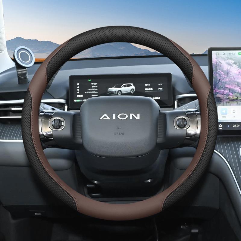 For New GAC Aion I60 2026 2026 Napa Leather Car Steering Wheel Cover Ultra-thin Anti Slip Car Handle Covers Interior Accessories