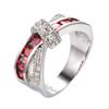 URMYLADY Classic 925 Sterling Silver Diamond 8 Size Rings For Women Colored Zircon Fashion Jewelry