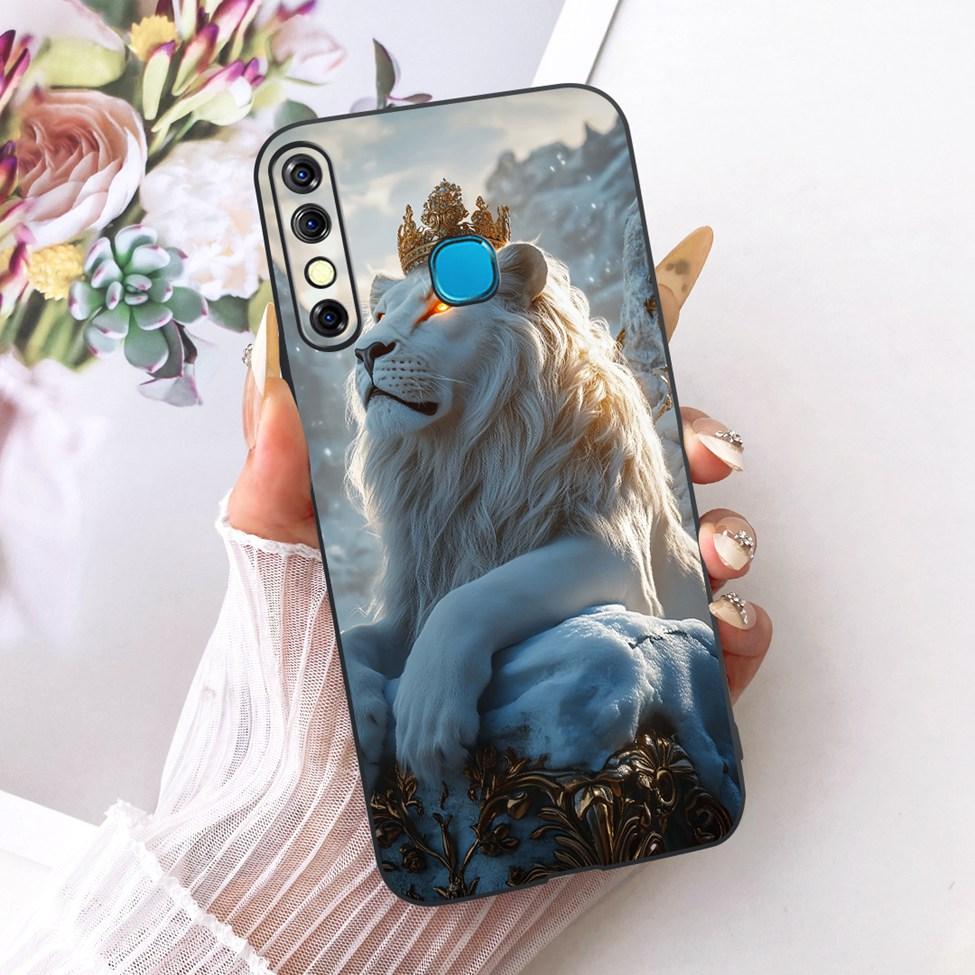 Phone Case For Infinix Hot 8 Cover Cute Cat Luxury Fashion Funny Painted Casing For Infinix X650C X650B X650D