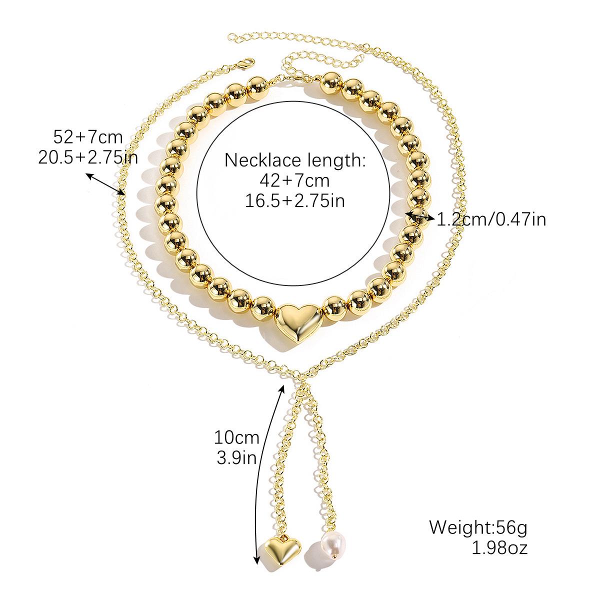 

Ожерелье для женщин Комплект украшений Простое ожерелье из бисера Съемный металлический полукруглый кулон Увеличенное ожерелье из бисера Элегантное ожерелье