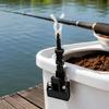 ABS Fishing Rod Holder Clip for Rafts and Bucket Fishing, Clamps-On Rod Support Clip for Sea Breaks and Tackle Organization