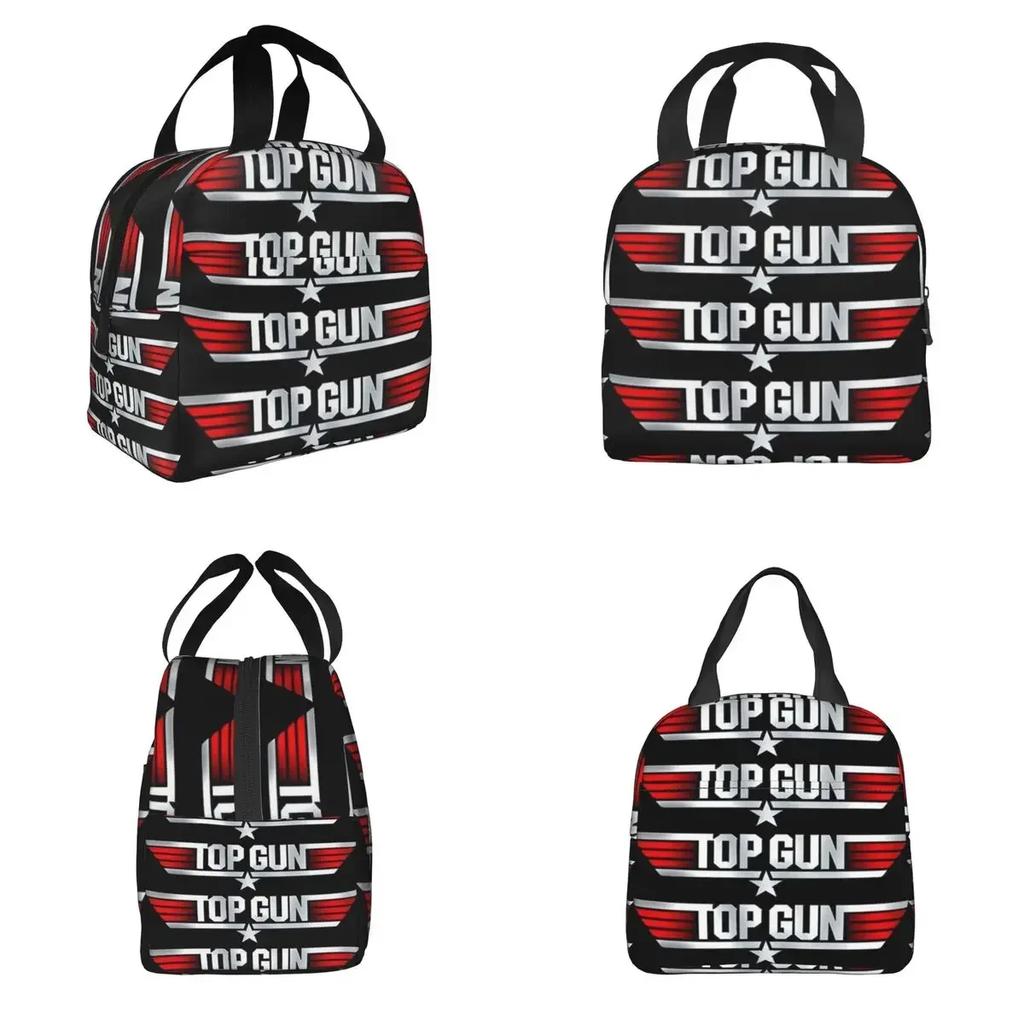 Air Force Fighter Jets Top Gun Tom Cruise Maverick Film Insulated Lunch Bag for Women Children Food Boxes Thermal Lunch Box Tote