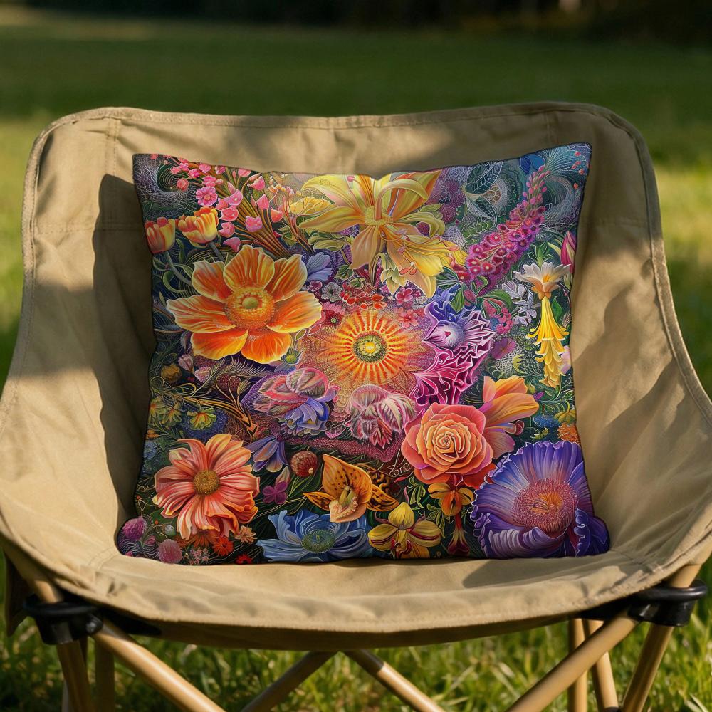 Stunning Colorful Floral Cushion Cover Soft Reversible Durable Pillow Cover MultiScene Use for Home Car Daily Comfort