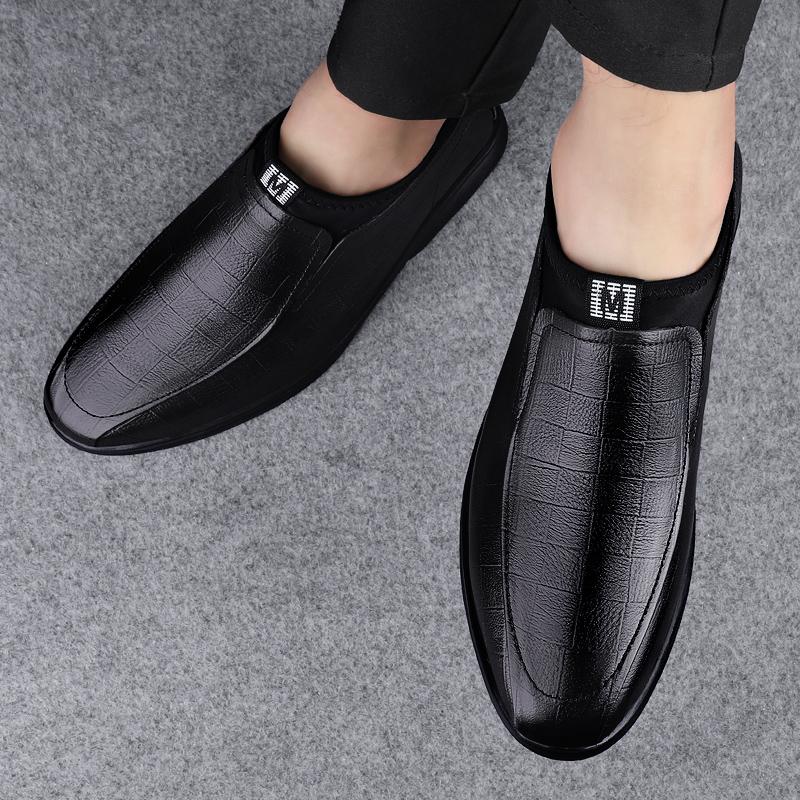 Fashion Fashion Male Business Shoes Genuine Leather Mens All-match Loafers Outdoor Men Casual Shoes Classic Mens Slip On Driving Shoes