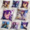Timid Ayase Mayoi COOL Pillow Case Anti-dustmite Pillowcase Invisible Zipper Silky Short Plush Sofa Cushion Cover