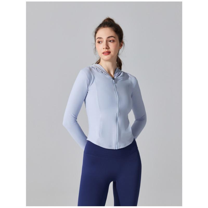 Dámský Slim Fit sportovní top s kapucí proti slunci