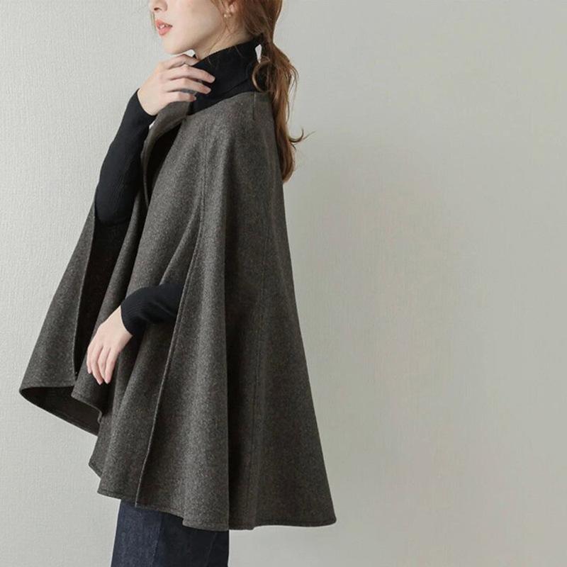 Women's Autumn Versatile Wool Coat and Shawl