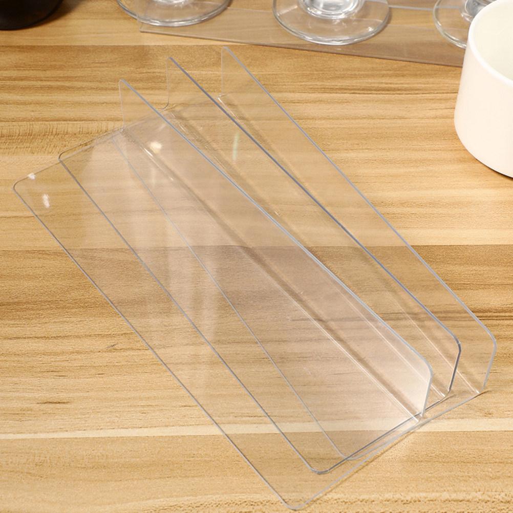 10 ks L-tvarových průhledných PVC oddělovačů polic pro supermarket, maloobchod, skříň, organizace polic, průhledné, rychlý přístup