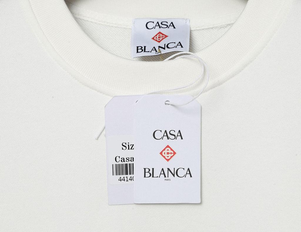 Crew Neck Casablanca Print Long Sleeve Sweatshirt for Men and Women