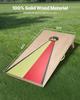 VEVOR Cornhole Set, 4x2 Ft Corn Hole Game Boards, Solid Wood Portable Toss Board, Indoor and Outdoor Cornhole Play for Adults