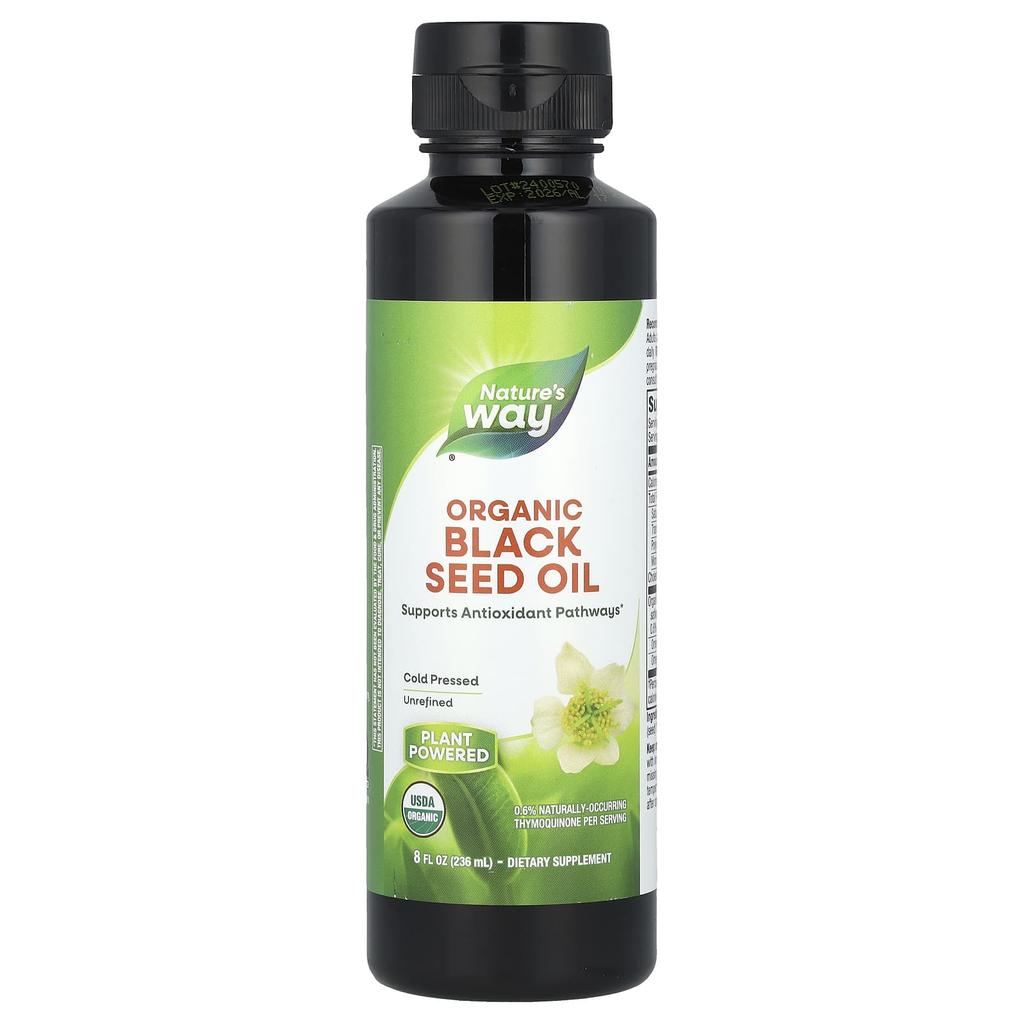 Nature'S Way, Organic Black Seed Oil, 236Ml(8Fl Oz)