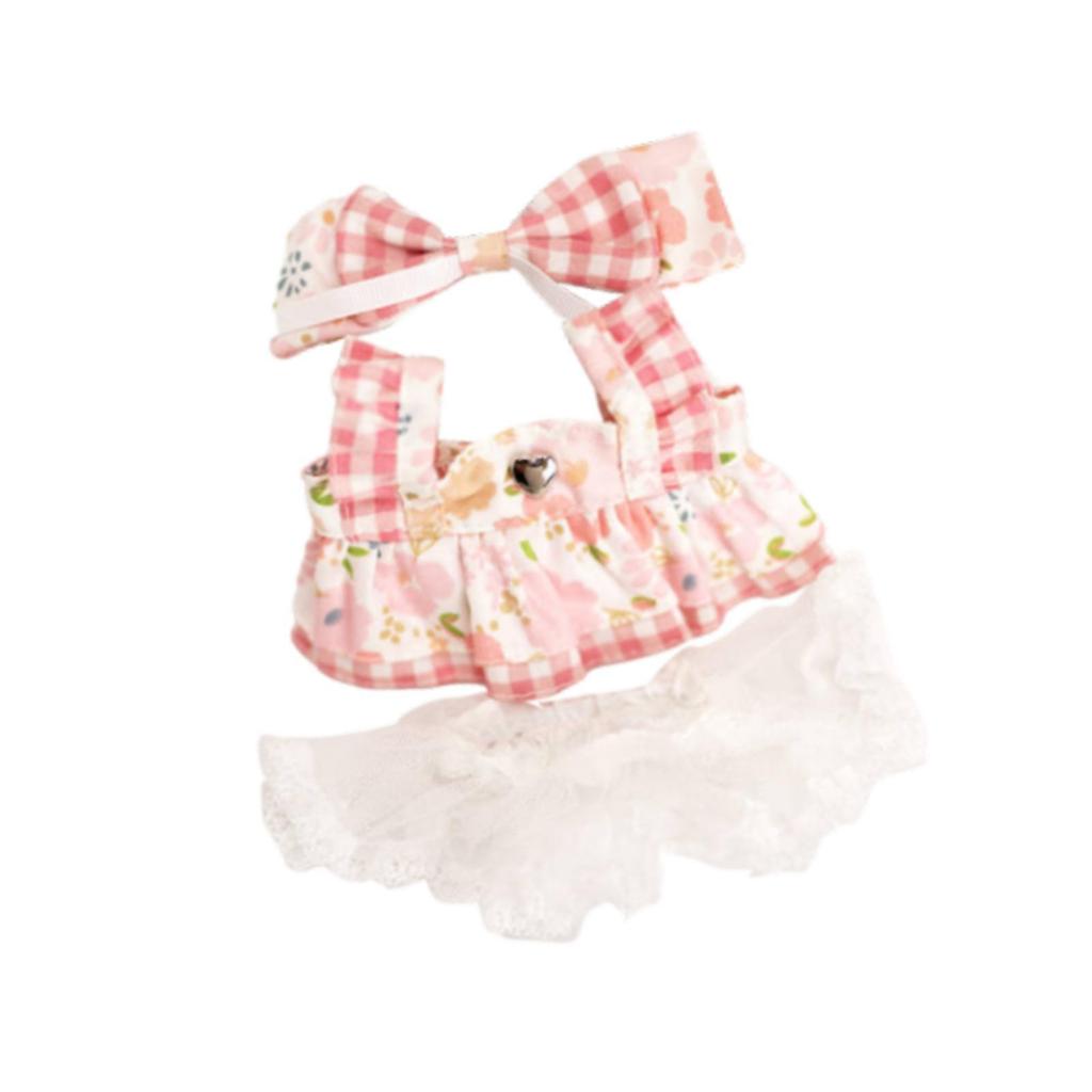 20cm Plush Doll Dress Doll Clothes DIY Doll Toy for Little Girls Gift Photo Props Soft Stylish Dress up Doll Outifit