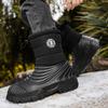 Winter Men'S Boots  New High Top Cotton Shoes Plush Warm Snow Boots Non-Slip Hiking Boots For Men Winter High Top Sneakers
