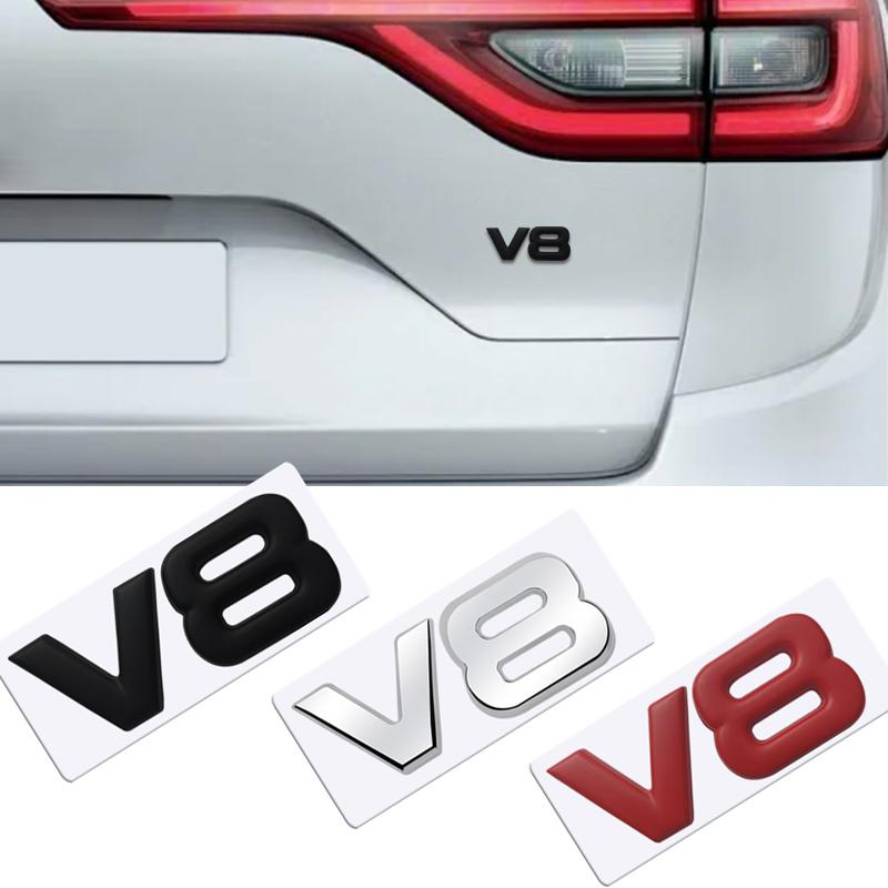 Metal 3D Badge car displacement Logo Car Rear Trunk Body Sticker Emblem