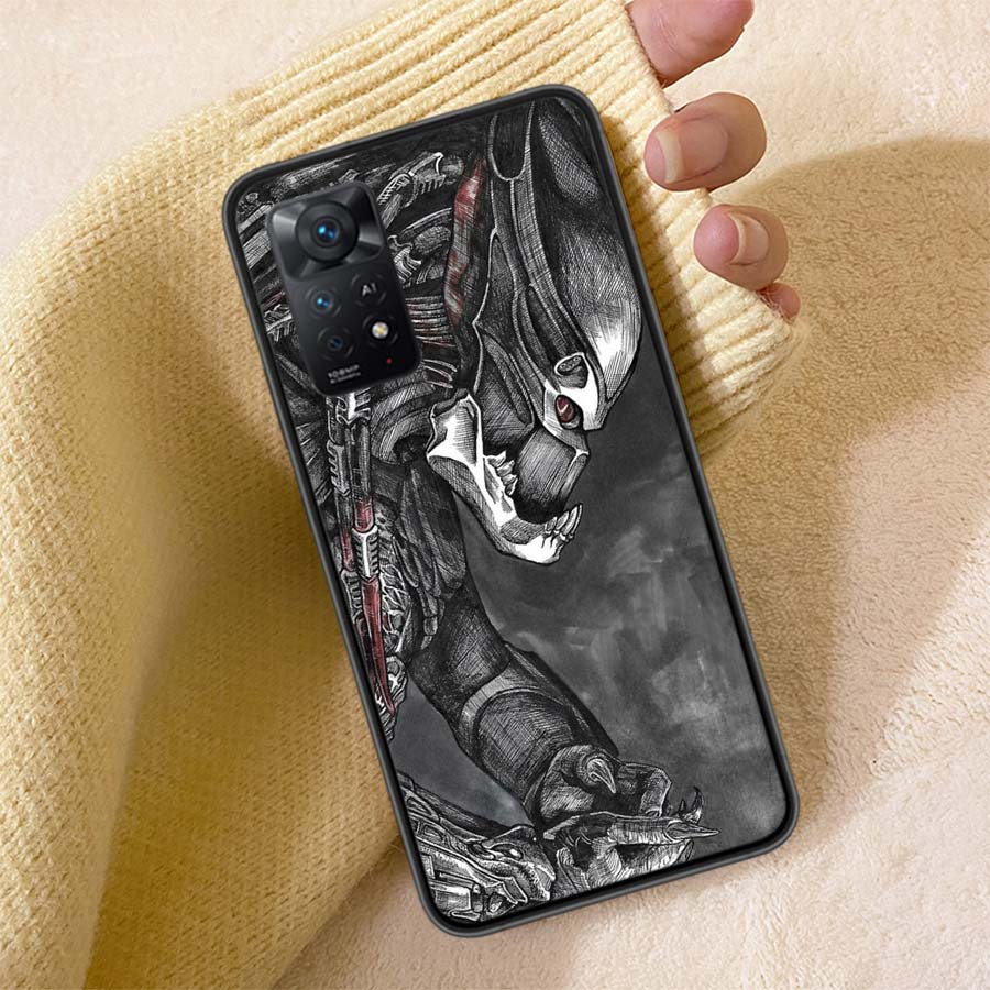 Alien Predator Phone Case For Redmi 13C 14C Note 14 13 Pro Plus 5G Clear Capa 12 12C 10A 10C 10 9A 9C 9T 9 8 Pro Cover TPU Shell