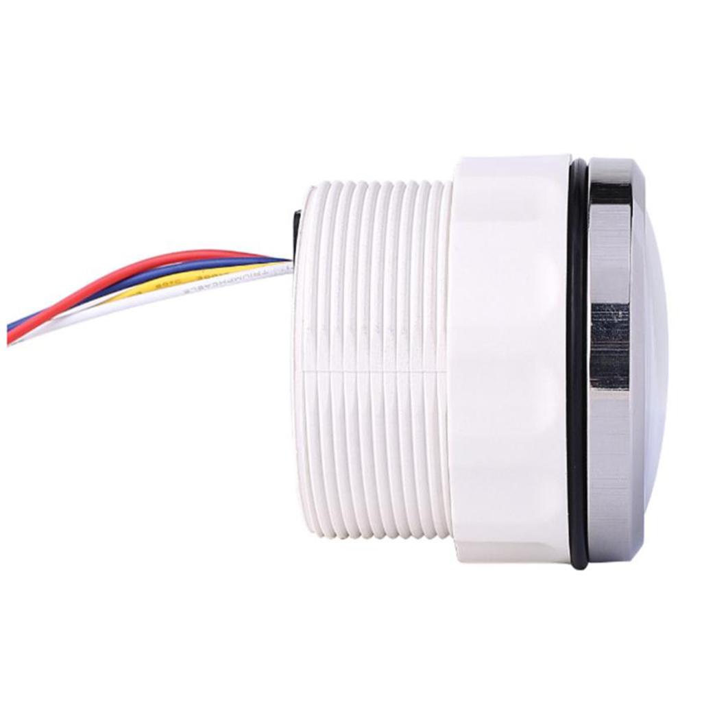 Marine Vessel Trim Tilt Gauge Resistant to Oil Left Side White Dial PC Material for Outboard Engine