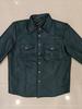 Formal Genuine Leather Classic Lambskin Green Men Stylish Casual Handmade Shirt