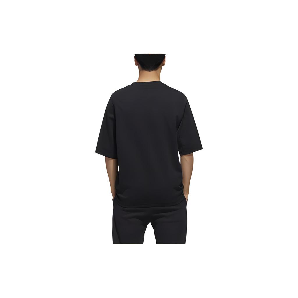 adidas T Shirts Men's Black Crew Neck Moderate Straight Fit GF3980