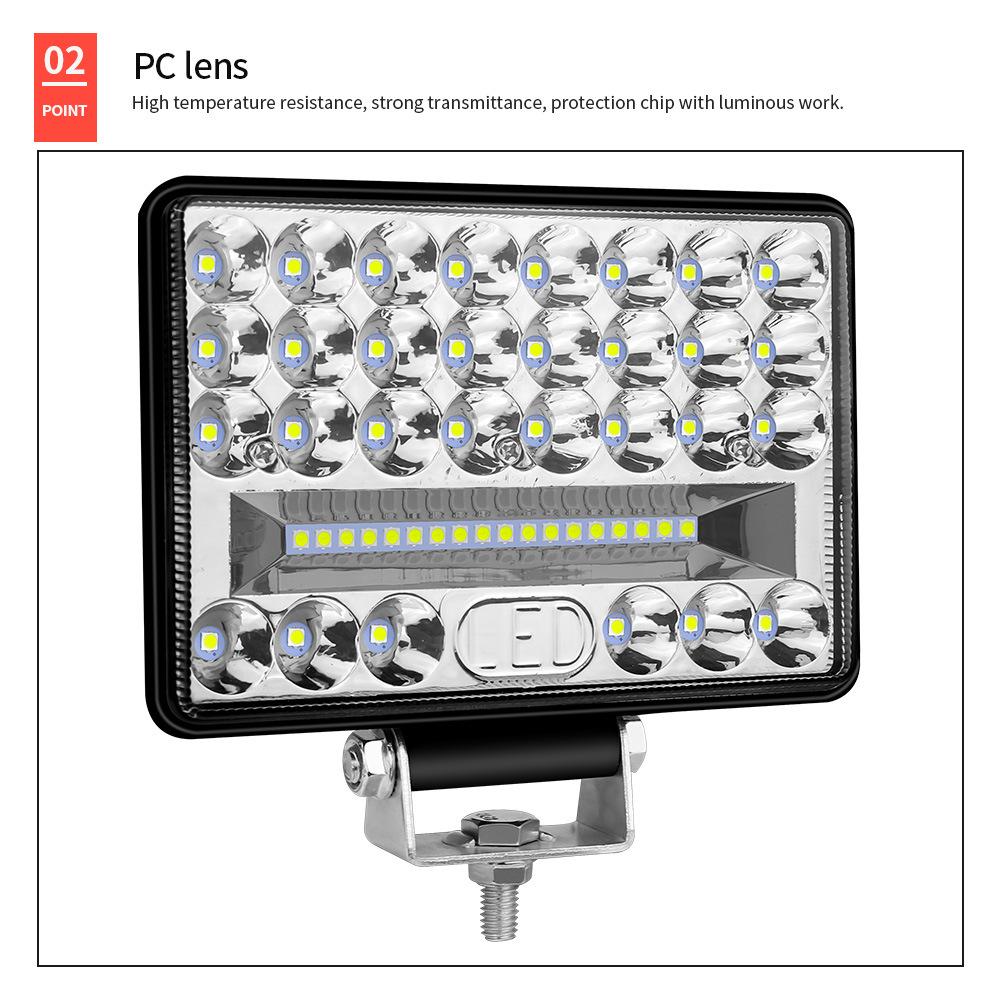 144W 48-LED Car Truck Forklift Driving Work Light Waterproof 5-inch Engineering Vehicle Spot Flood Light