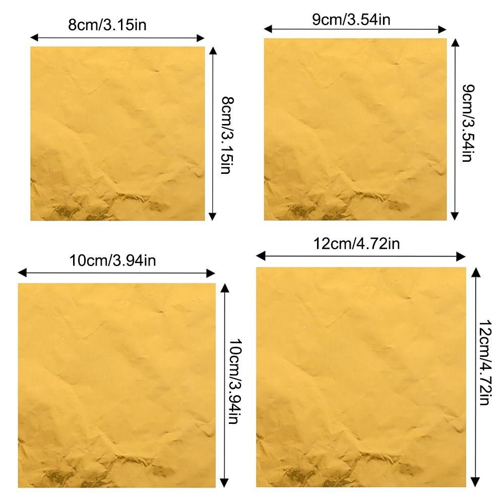 Quadratisches Aluminiumfolienpapier Gold Schokoladenverpackungen Neues Süßigkeiten-Verpackungspapier DIY-Dekorationen